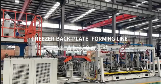 Lini pembentuk lempeng belakang freezer