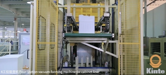 Vacuuming Peralatan Jalur Perakitan Kulkas Dengan Lift Conveyor